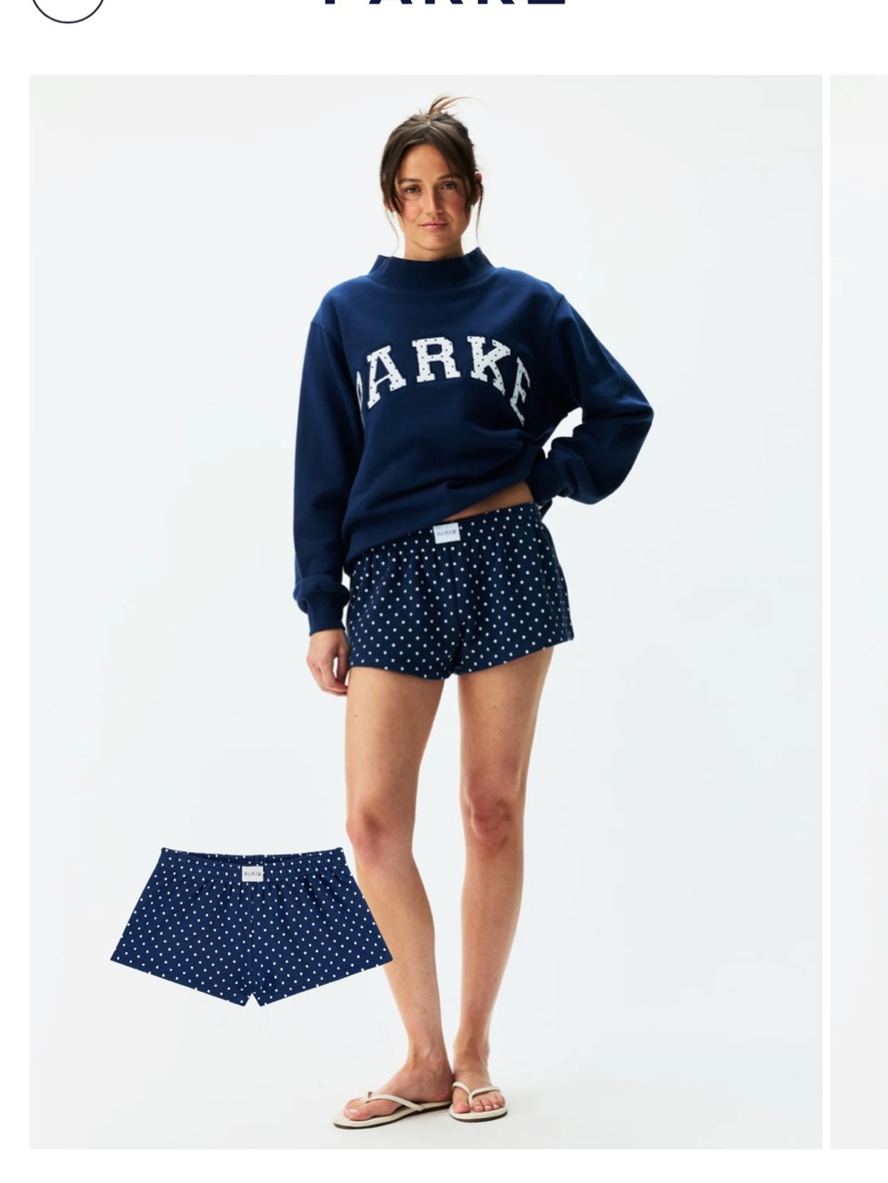 DENIM POLKA DOT PARKE SHORTS SIZE L!!